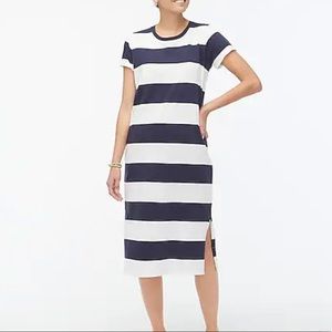 Jcrew Striped Midi Dress